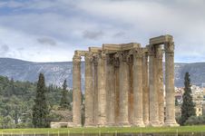 Temple Of Olympian Zeus In Athens Stock Photography