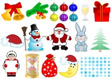 Vector Christmas Set Stock Images