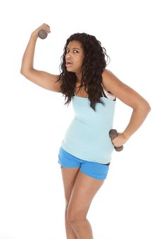 African American Woman Lift Weight Royalty Free Stock Images African American Woman Lift Weight Royalty Free Stock Images