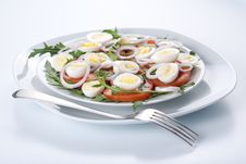 Healthy Salad With Eggs Stock Photography Healthy Salad With Eggs Stock Photography
