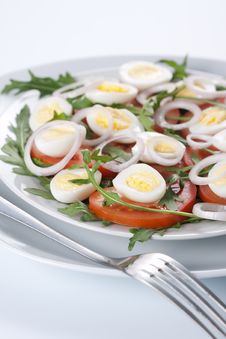 Healthy Salad With Eggs Stock Photo Healthy Salad With Eggs Stock Photo