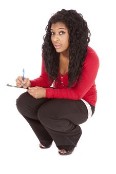 African American Woman Pen Notepad Royalty Free Stock Photo African American Woman Pen Notepad Royalty Free Stock Photo