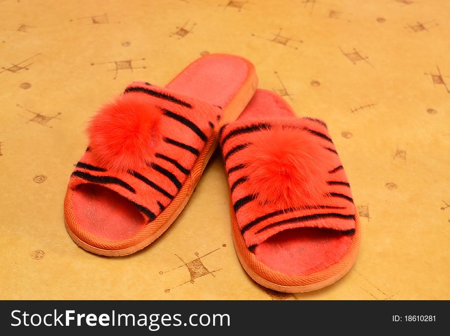 Photo of house warm slippers.