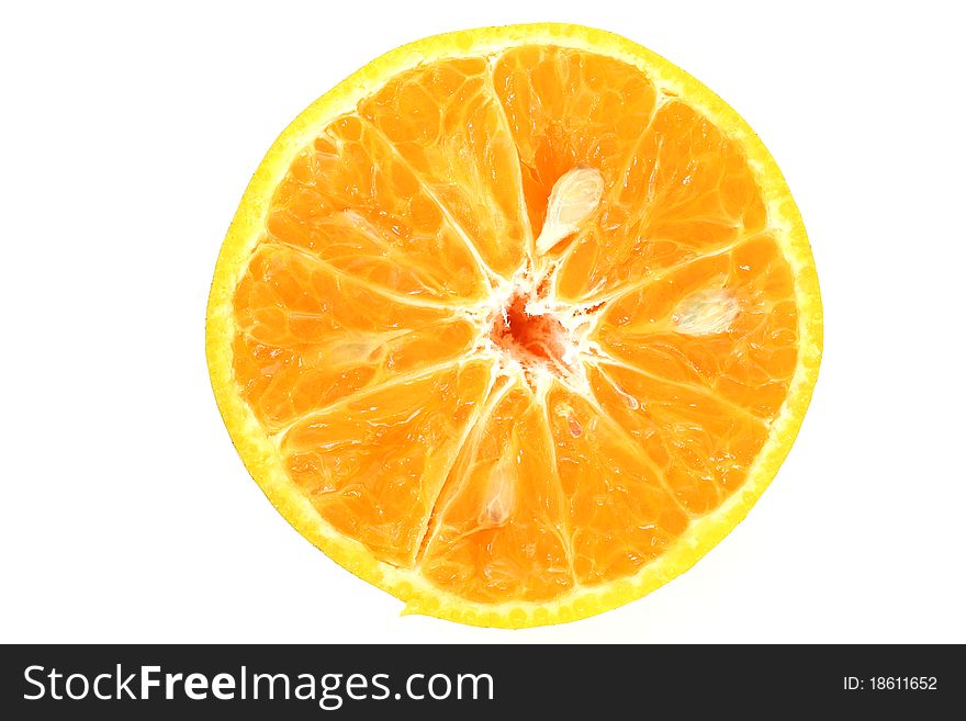 Section orange on white background