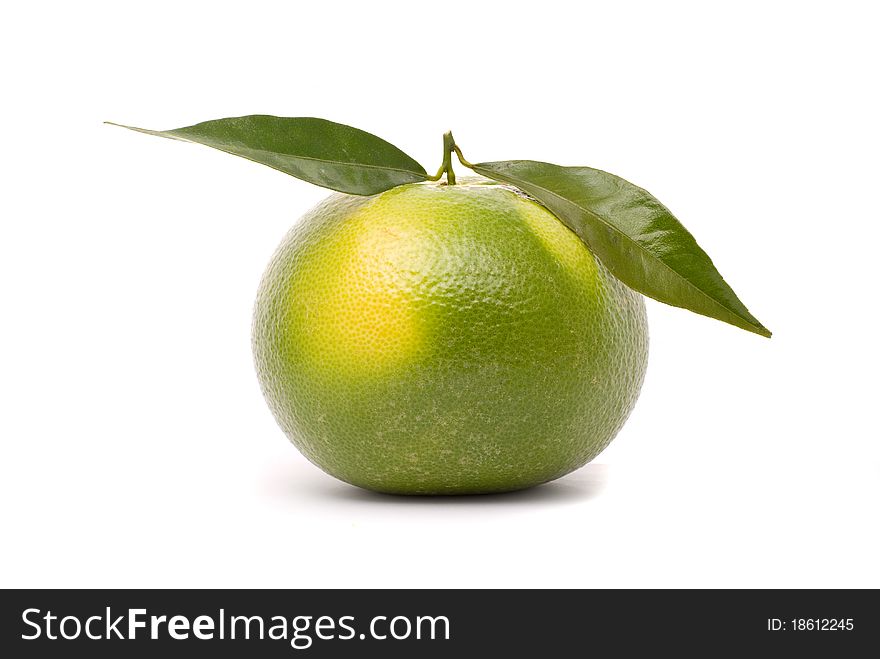 Juicy grapefruit isolated on a white background.