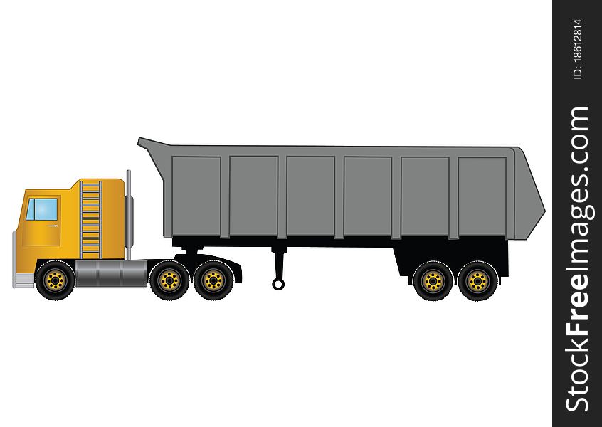 vector illustration the yellow truck