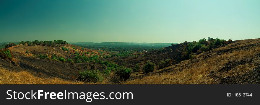 A nice panorame of a Indian hills. A nice panorame of a Indian hills