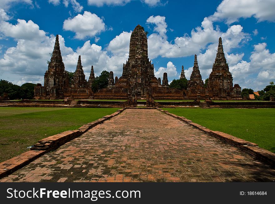 A beautiful old temple in Ayutthaya province. A beautiful old temple in Ayutthaya province.