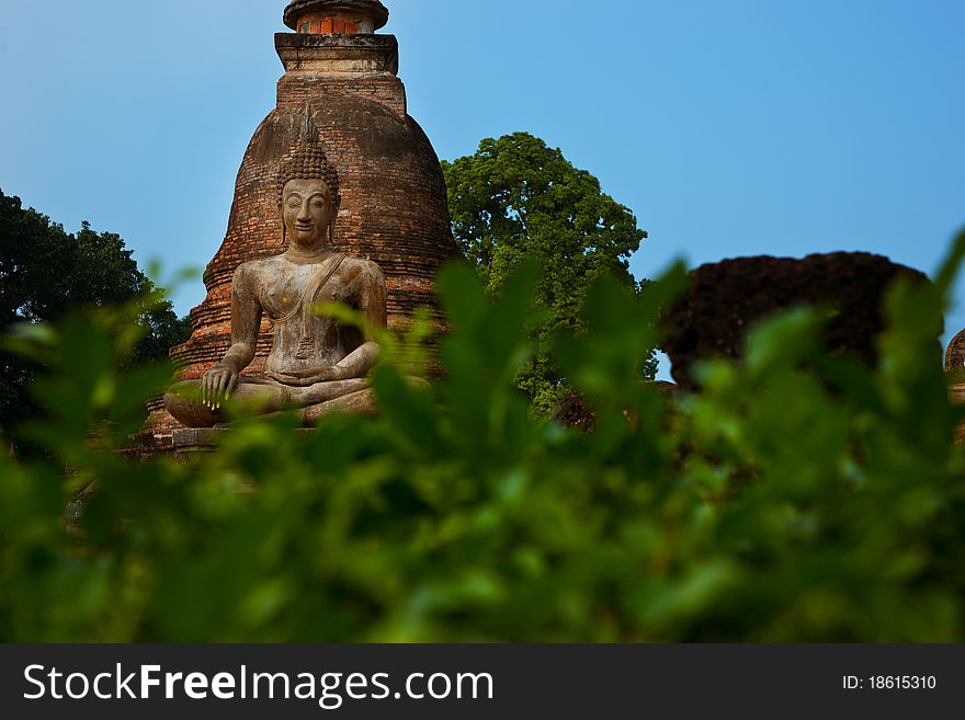Statues Of Buddha, Sukhothai Historical Park.