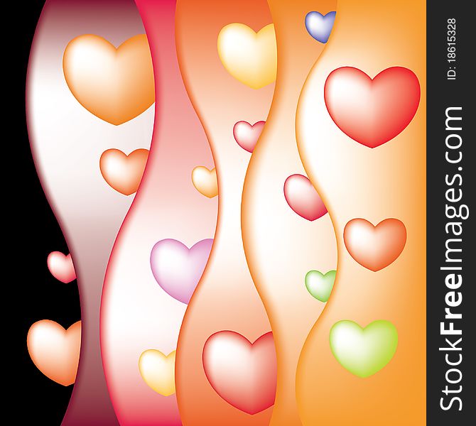 Colorful Valentine's Day background. Colorful Valentine's Day background