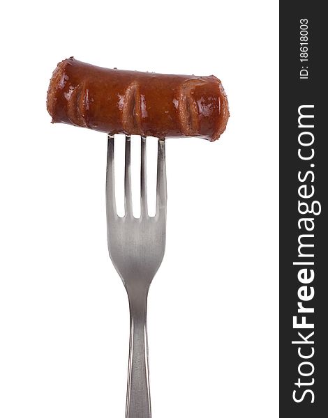 Sausage isolated on white background