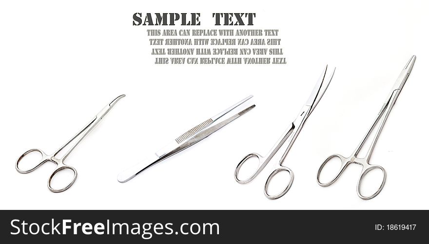 Medical instrument isolate white background