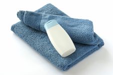 Towel And Shampoo... Royalty Free Stock Photo Towel And Shampoo... Royalty Free Stock Photo