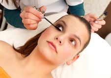 Applying Mascara Stock Photos Applying Mascara Stock Photos