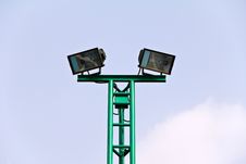 Spot Light Pole At Stadium. Royalty Free Stock Image
