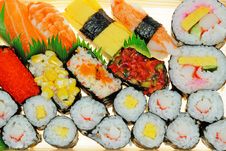 Assortment Of Japanese Sushi Royalty Free Stock Image
