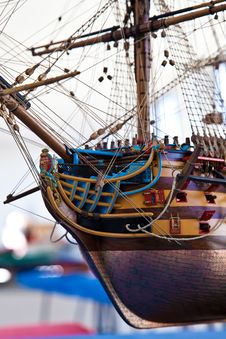 Galleon Model Detail Stock Photos Galleon Model Detail Stock Photos