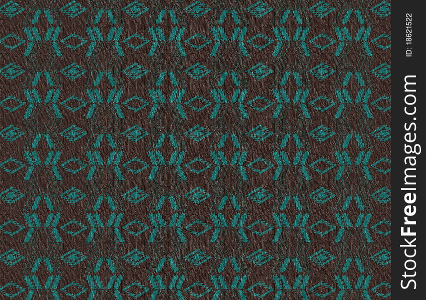 Brown textured background with blue pattern