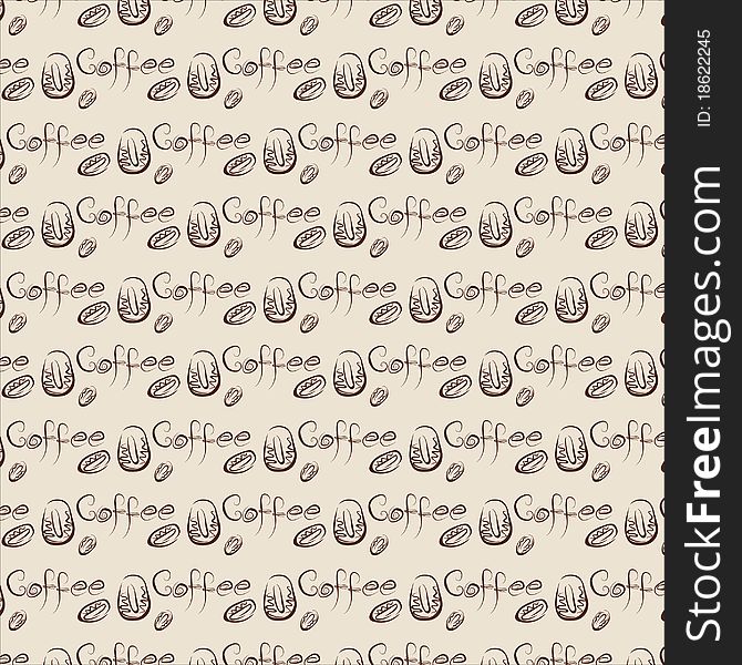 Textured background with coffee symbols. Textured background with coffee symbols