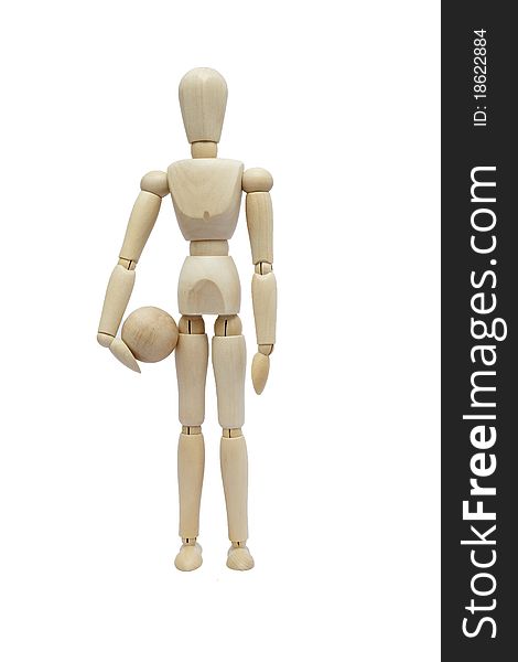 Mannequin in concept of Football player. Mannequin in concept of Football player