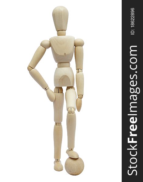Mannequin in concept of Football player. Mannequin in concept of Football player