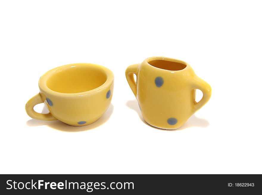 Ceramic ware on a white background. Ceramic ware on a white background.