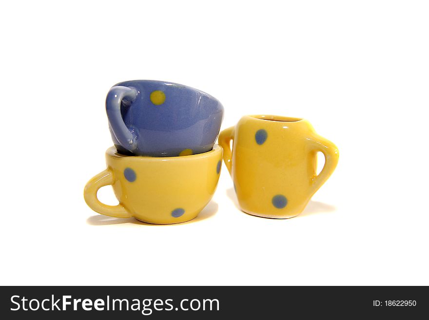 Ceramic ware on a white background. Ceramic ware on a white background.