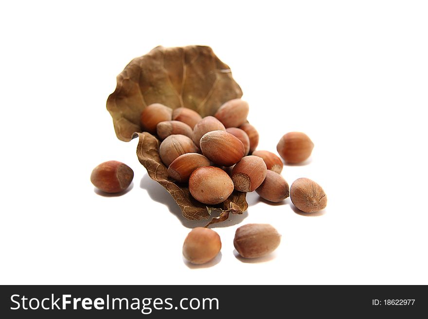 Nuts isolated on a white background