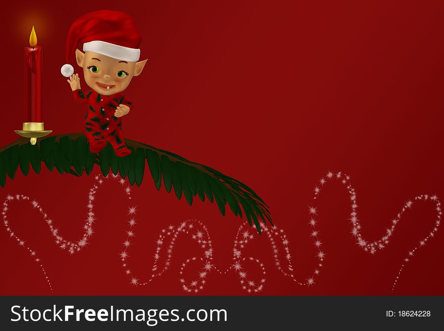 3d render of christmas baby