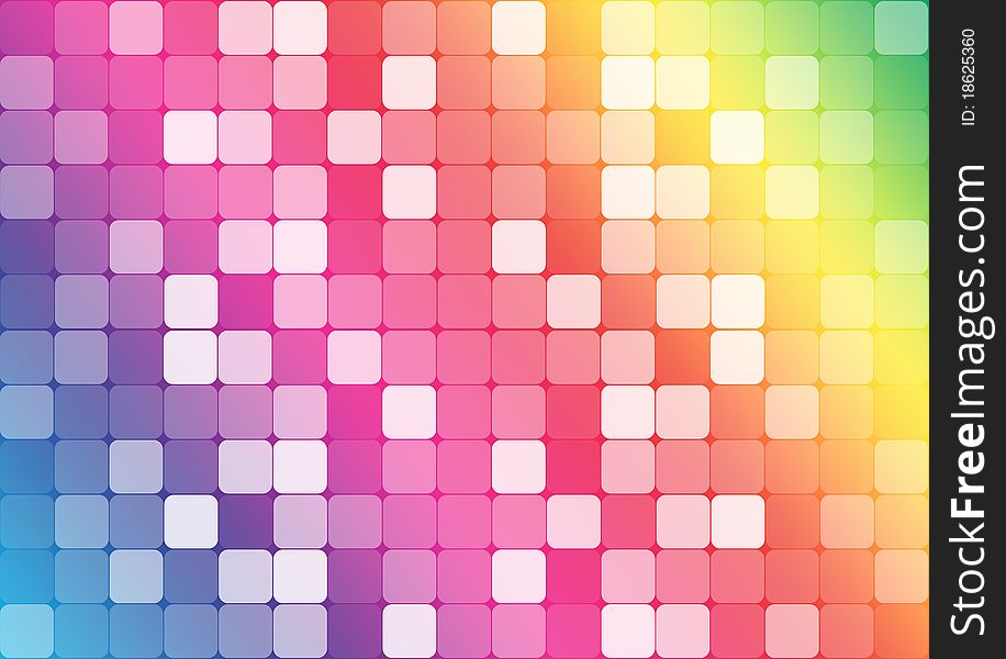 A full color abstraction with small squares. A full color abstraction with small squares.