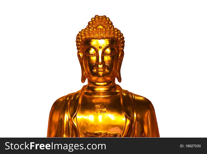 Isolated gold Buddha