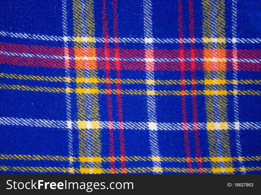 Background picnic blanket blue yellow red white texture
