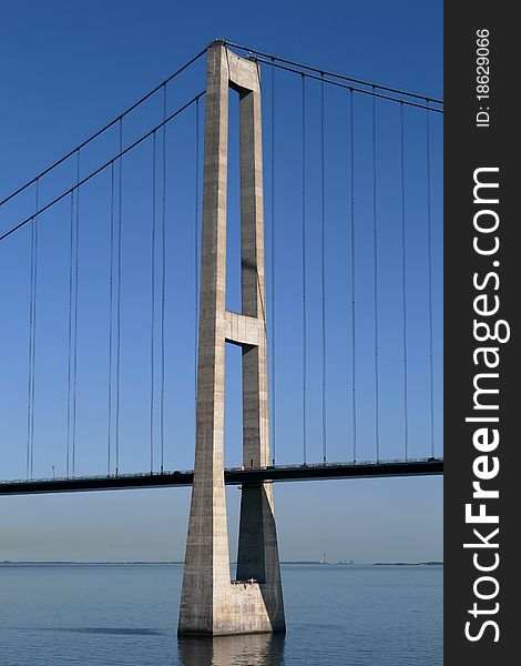 Bridge Photographed from a ferry. Bridge Photographed from a ferry