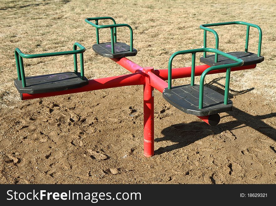 Simple carousel at a playground