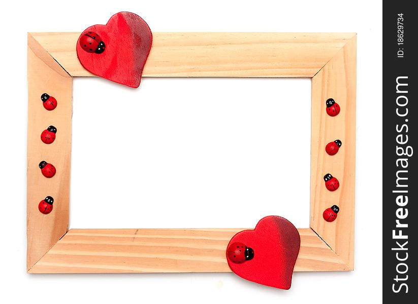 Lovely heart frame for your design. postcard