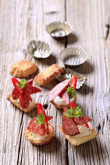 Tartlet Canapes Royalty Free Stock Photo Tartlet Canapes Royalty Free Stock Photo