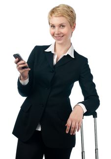 Business Woman With Mobile Phone Royalty Free Stock Photo Business Woman With Mobile Phone Royalty Free Stock Photo