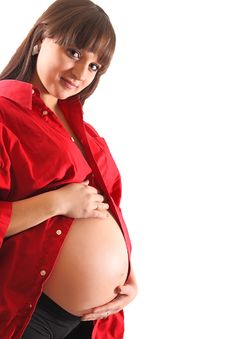 Portrait Of Beautiful Pregnant Woman Stock Image