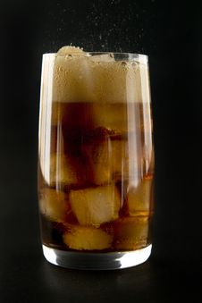 Glass With Cola And Ice. Stock Photography Glass With Cola And Ice. Stock Photography