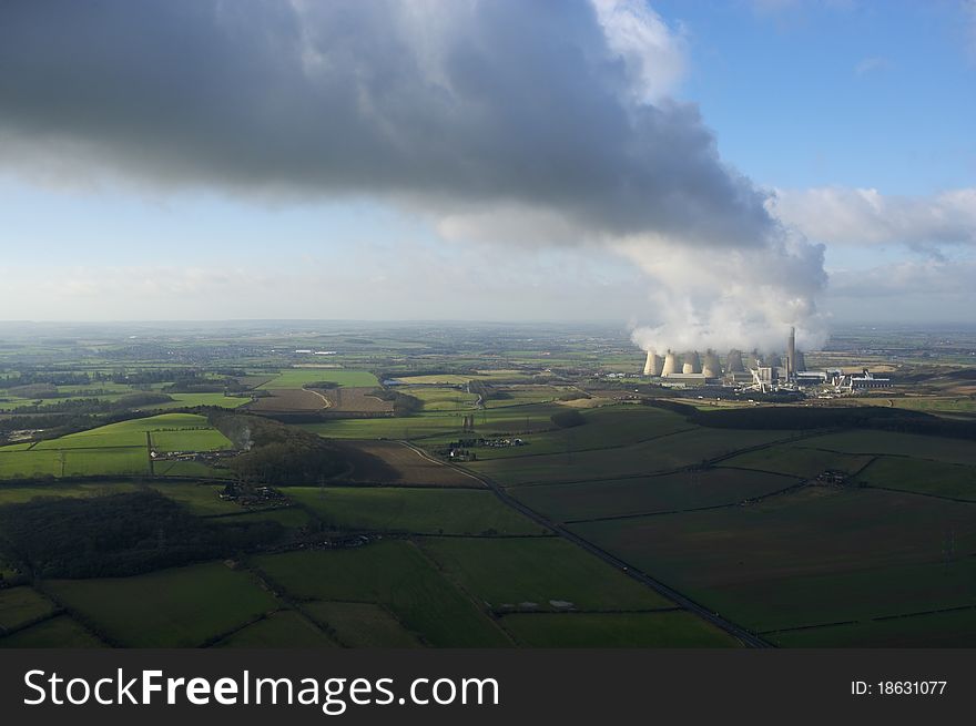 Power station generating electricity from coal