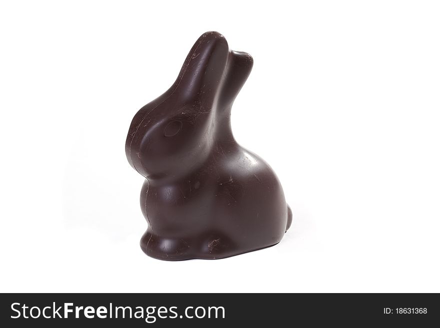 Chocolate Easter Bunny isolated on white background. Chocolate Easter Bunny isolated on white background
