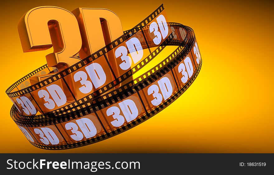 Film with word 3D