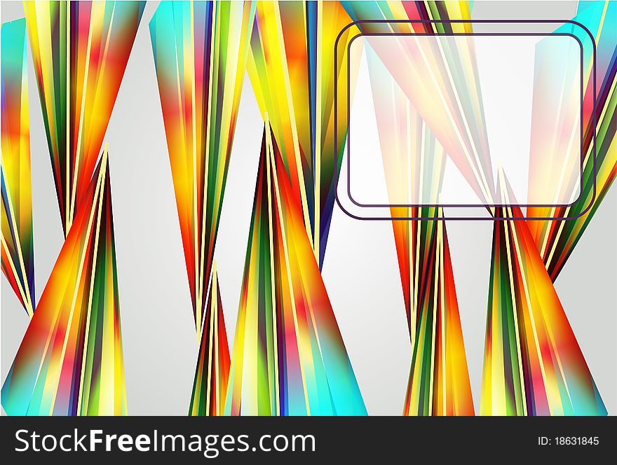 Abstract background with briht shapes