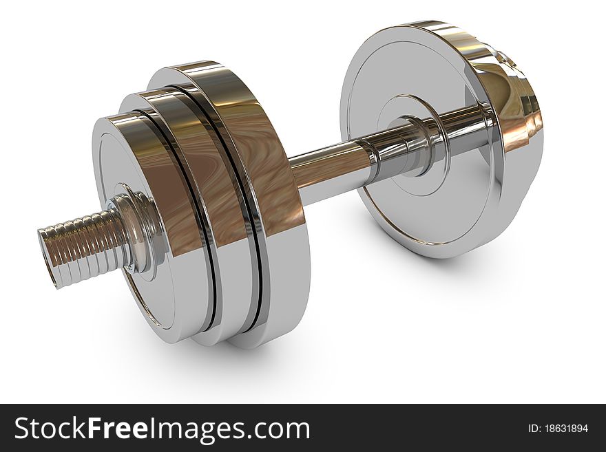 Chromed fitness equipment dumbbell weight