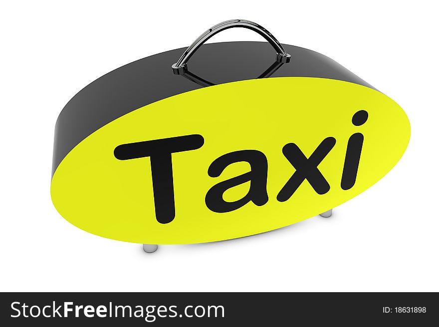 3D rendered illustration of a taxi bag on white background