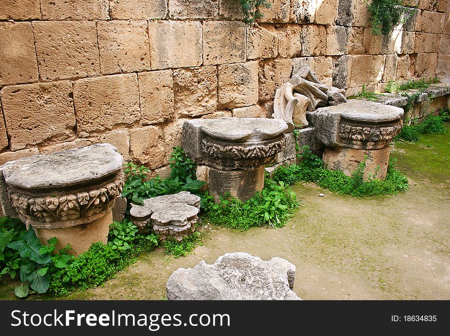 Historic Bellapais Abbey in Kyrenia, Northern Cyprus.Original construction was built between 1198-1205, it is the most beautiful Gothic building in the Near East.