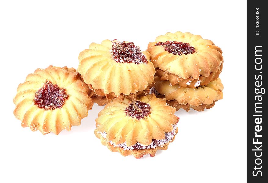 Butter biscuits isolated on a white background