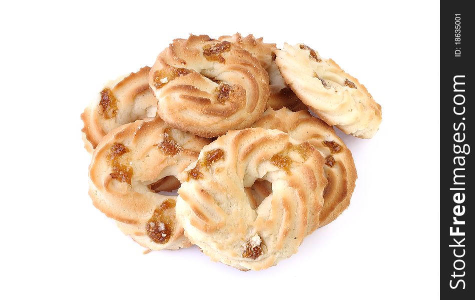 Butter biscuits isolated on a white background