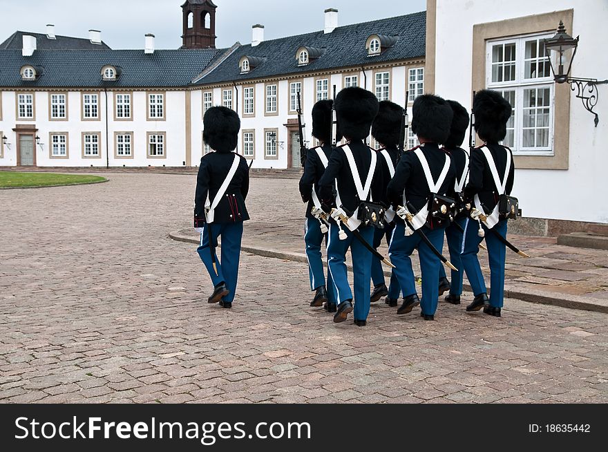 Danish squad guards in protecting the castle