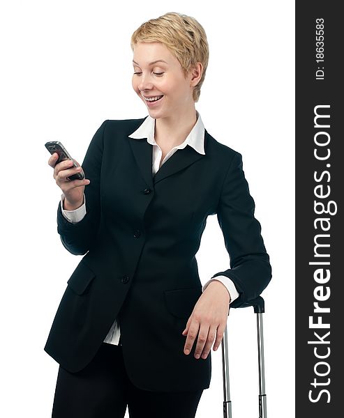 Business woman with mobile phone